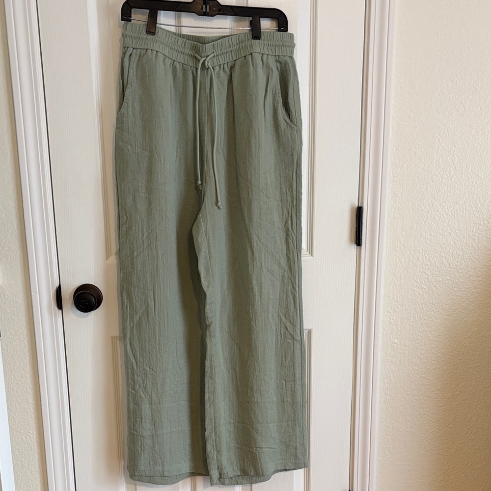 HALARA Sage Green linen pants